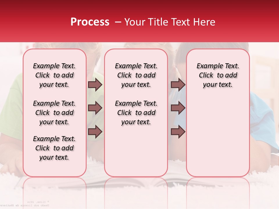 Three Children Laying On The Floor Reading A Book PowerPoint Template