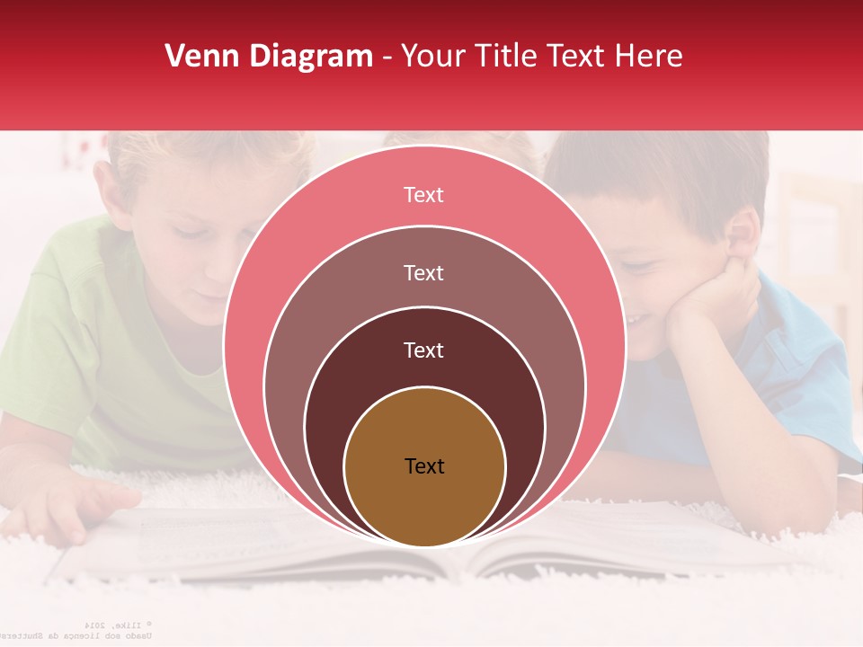 Three Children Laying On The Floor Reading A Book PowerPoint Template