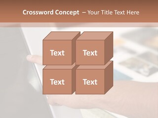 A Person Pointing At A Computer Screen On A Desk PowerPoint Template