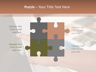 A Person Pointing At A Computer Screen On A Desk PowerPoint Template