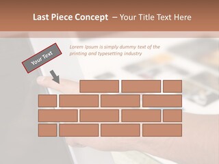 A Person Pointing At A Computer Screen On A Desk PowerPoint Template