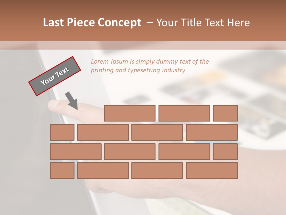 A Person Pointing At A Computer Screen On A Desk PowerPoint Template