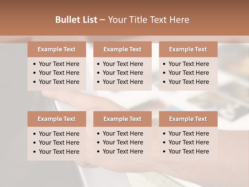 A Person Pointing At A Computer Screen On A Desk PowerPoint Template