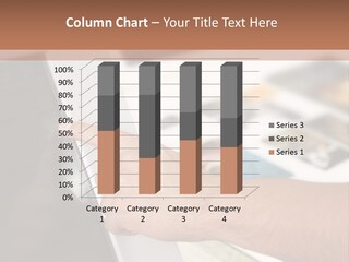 A Person Pointing At A Computer Screen On A Desk PowerPoint Template