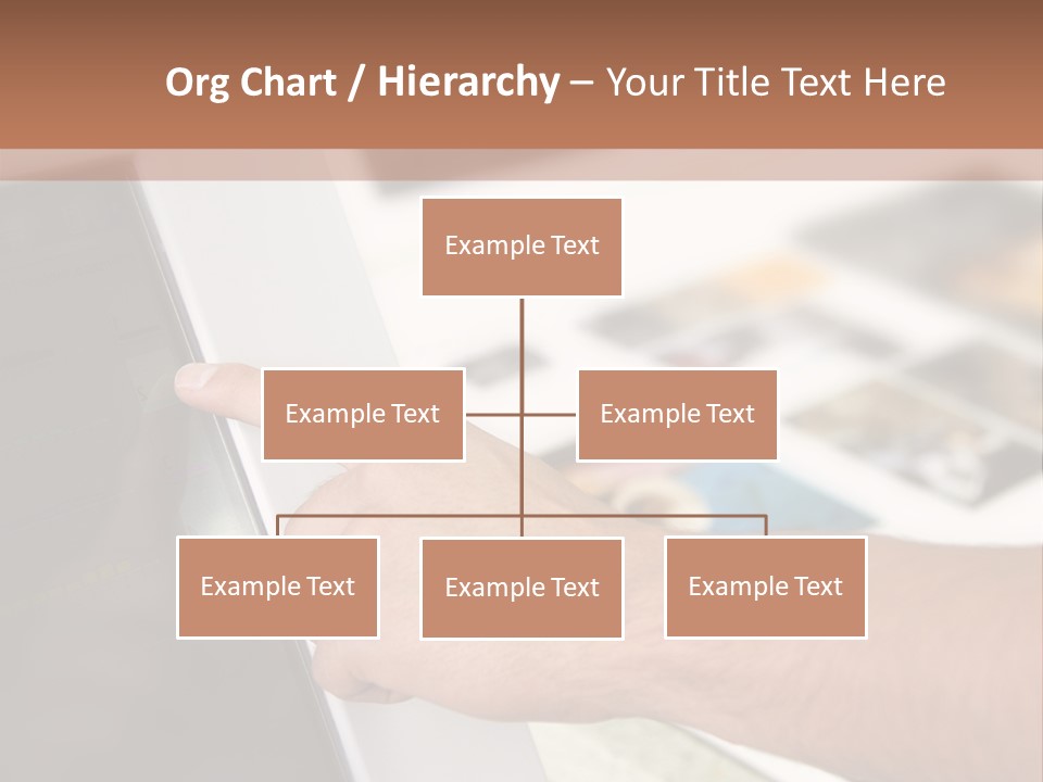 A Person Pointing At A Computer Screen On A Desk PowerPoint Template