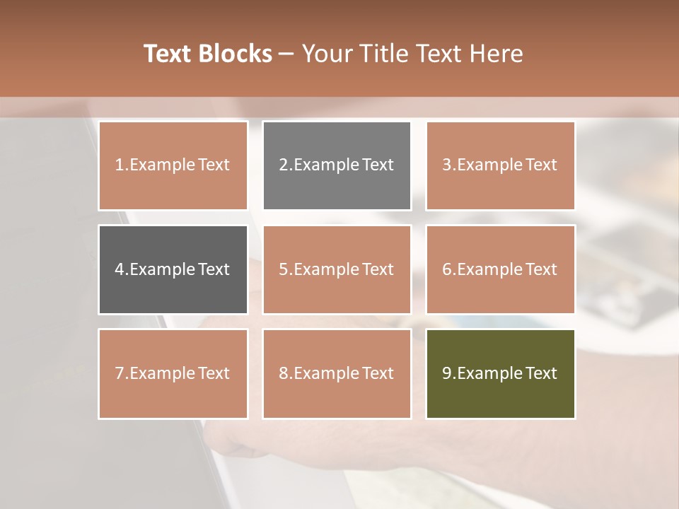 A Person Pointing At A Computer Screen On A Desk PowerPoint Template