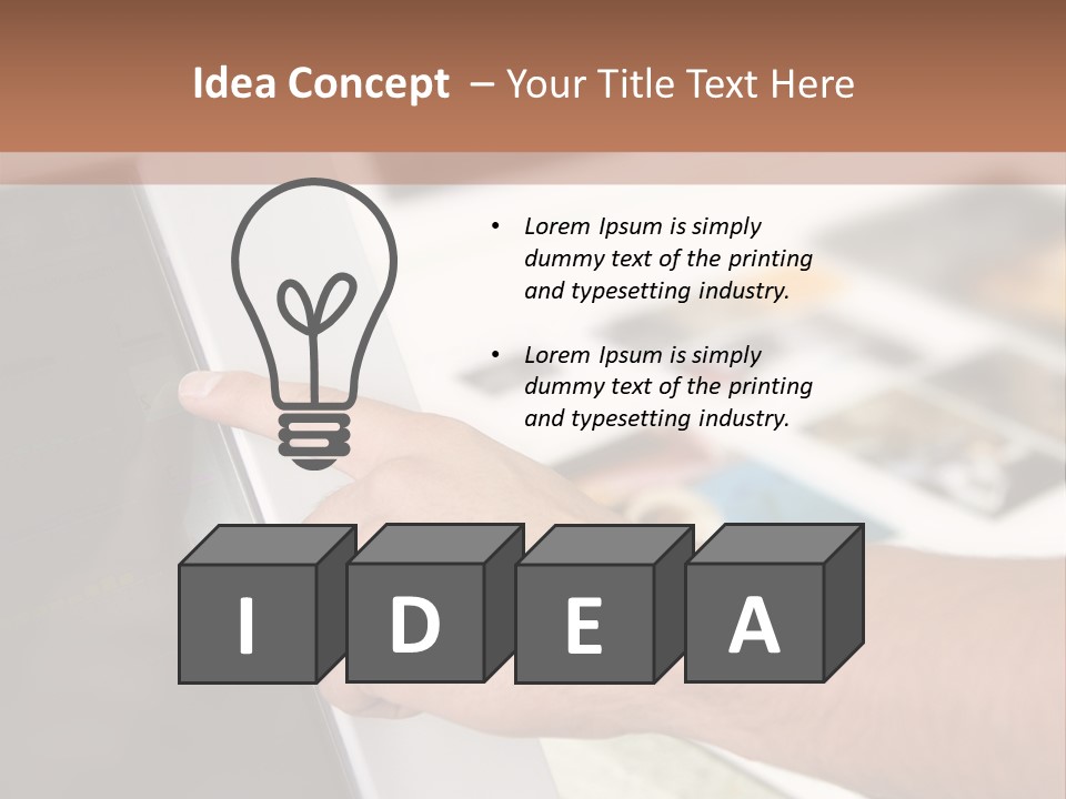 A Person Pointing At A Computer Screen On A Desk PowerPoint Template