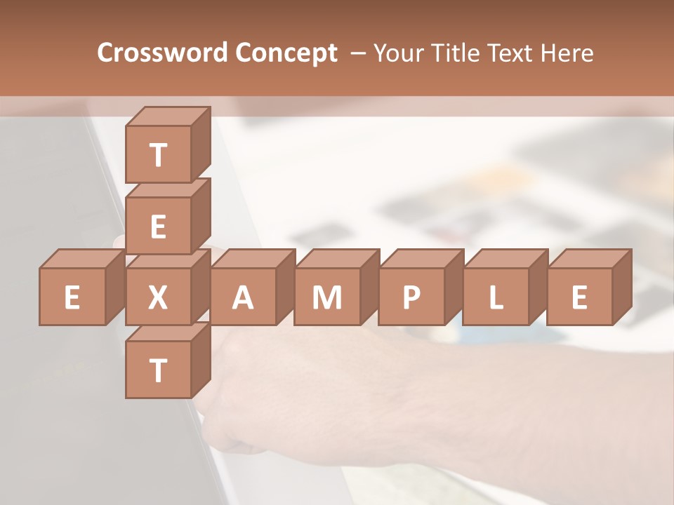 A Person Pointing At A Computer Screen On A Desk PowerPoint Template