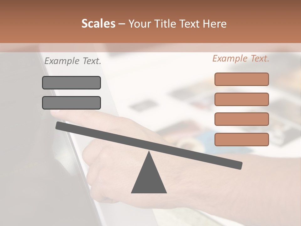 A Person Pointing At A Computer Screen On A Desk PowerPoint Template
