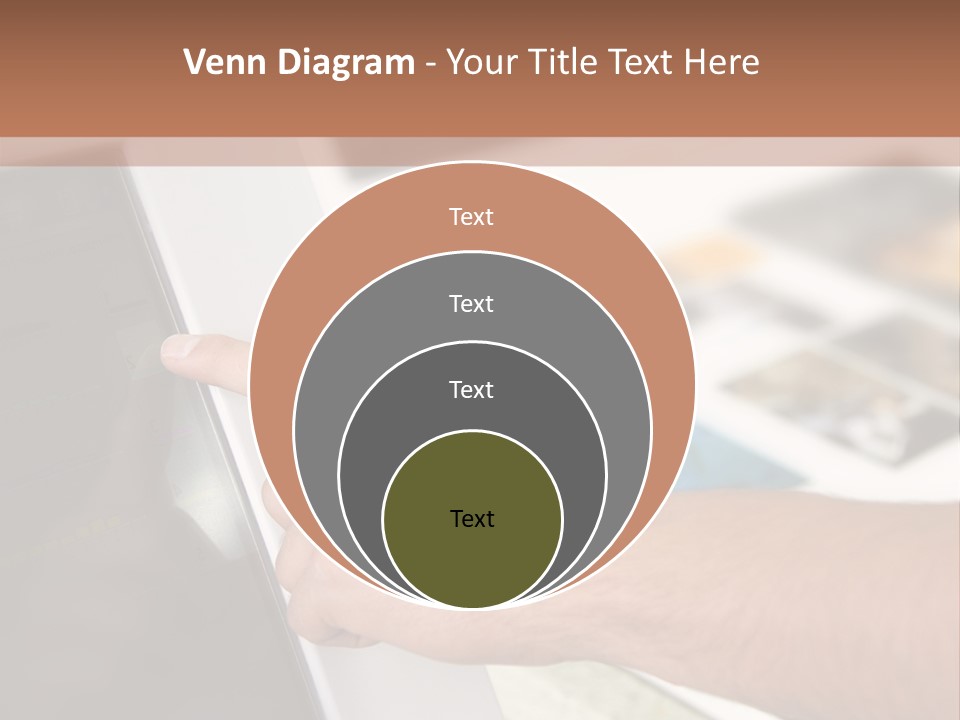 A Person Pointing At A Computer Screen On A Desk PowerPoint Template