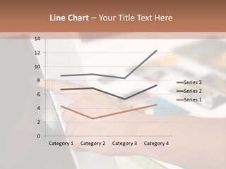 A Person Pointing At A Computer Screen On A Desk PowerPoint Template