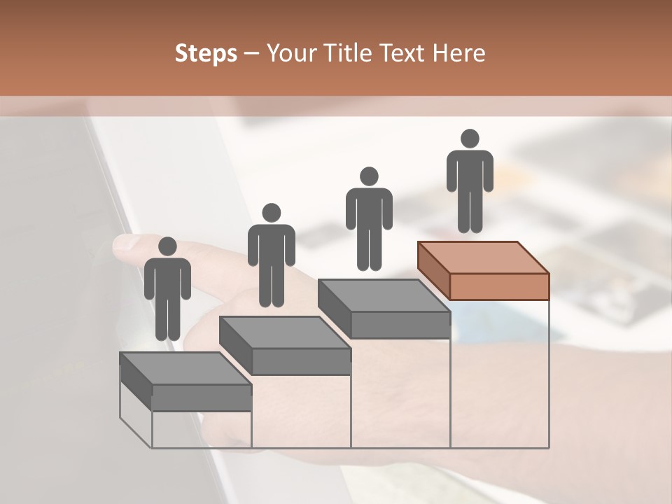A Person Pointing At A Computer Screen On A Desk PowerPoint Template