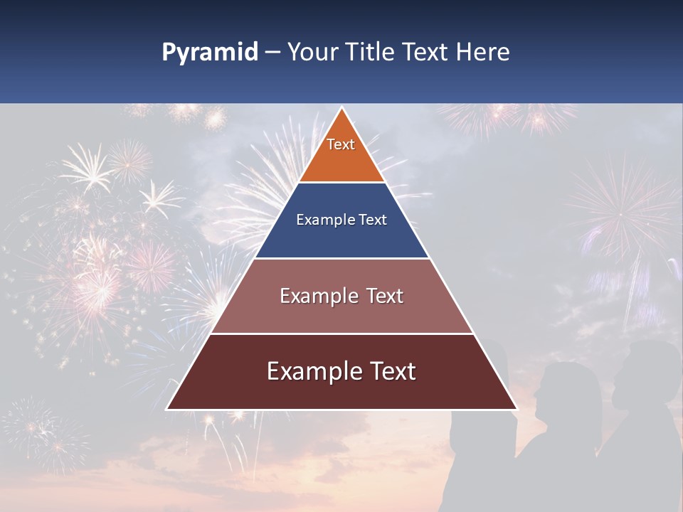 Two People Are Looking At Fireworks In The Sky PowerPoint Template