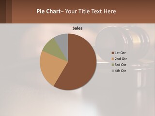 A Wooden Judge's Hammer On Top Of A Wooden Table PowerPoint Template