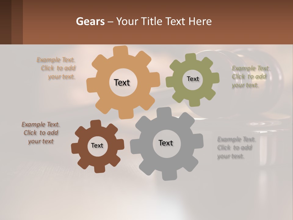 A Wooden Judge's Hammer On Top Of A Wooden Table PowerPoint Template