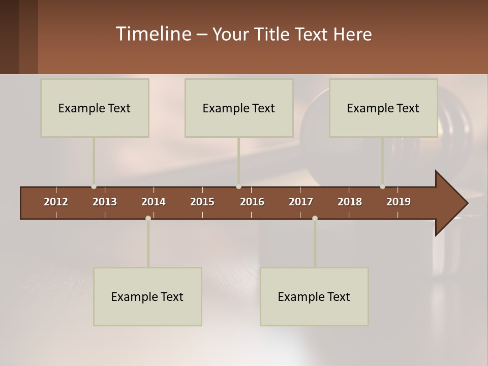 A Wooden Judge's Hammer On Top Of A Wooden Table PowerPoint Template