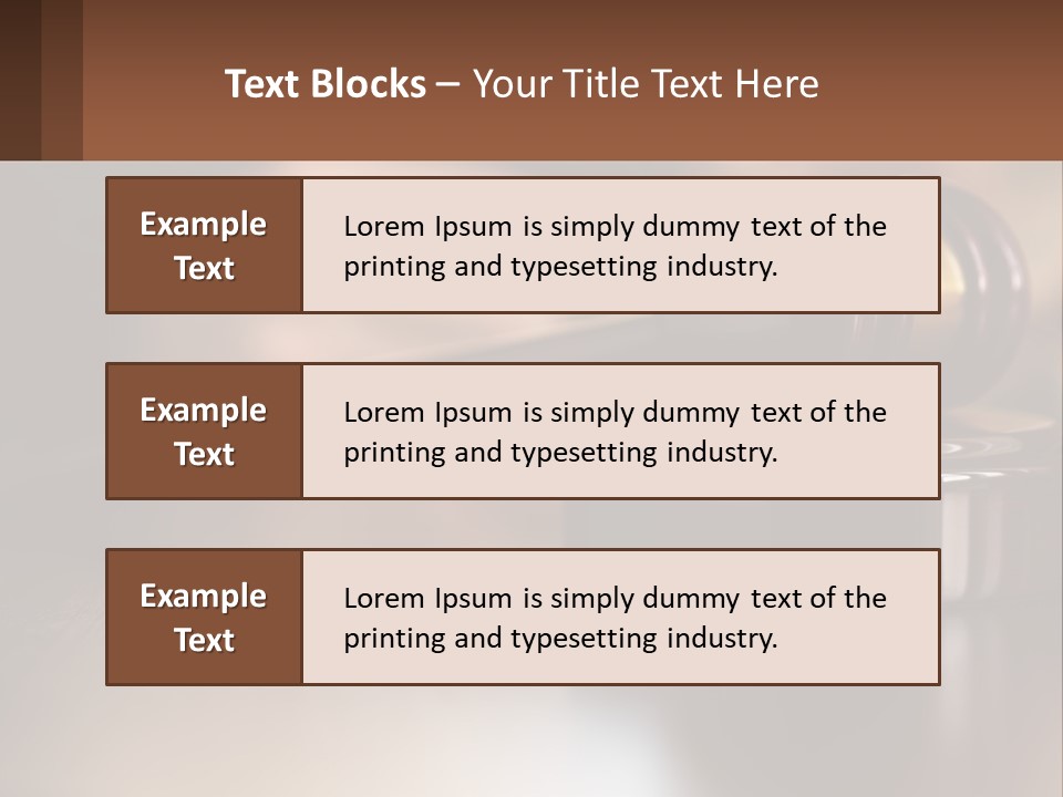 A Wooden Judge's Hammer On Top Of A Wooden Table PowerPoint Template