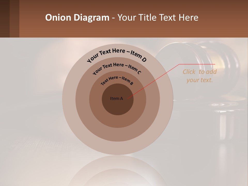 A Wooden Judge's Hammer On Top Of A Wooden Table PowerPoint Template