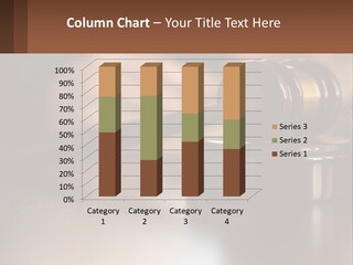 A Wooden Judge's Hammer On Top Of A Wooden Table PowerPoint Template