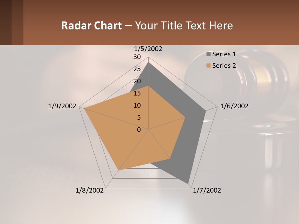 A Wooden Judge's Hammer On Top Of A Wooden Table PowerPoint Template