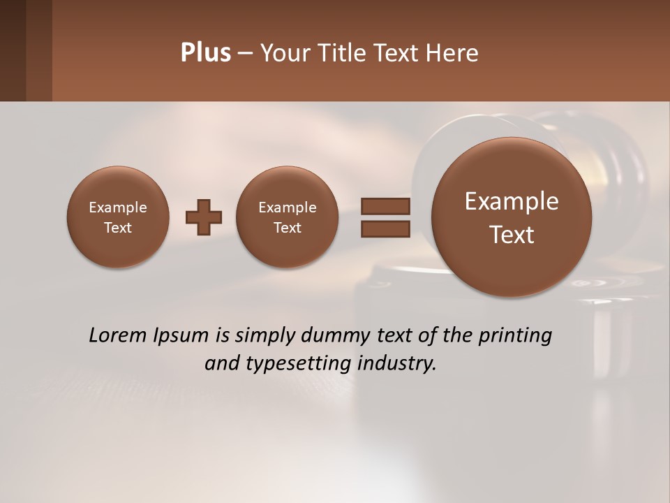 A Wooden Judge's Hammer On Top Of A Wooden Table PowerPoint Template