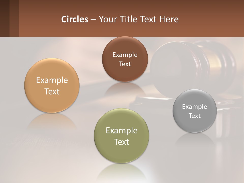 A Wooden Judge's Hammer On Top Of A Wooden Table PowerPoint Template