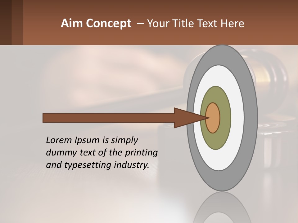 A Wooden Judge's Hammer On Top Of A Wooden Table PowerPoint Template