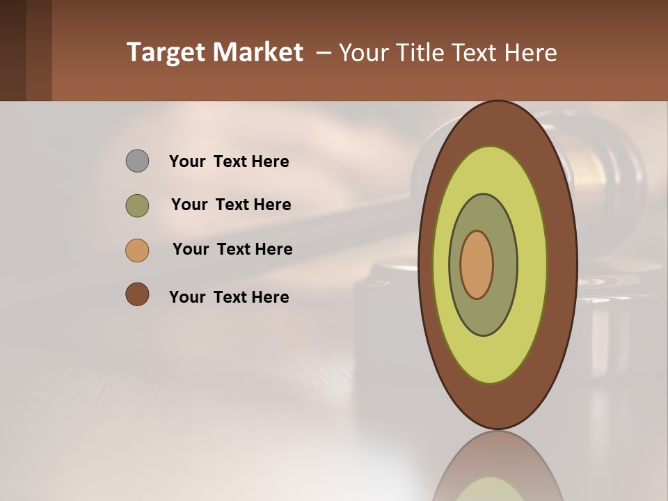 A Wooden Judge's Hammer On Top Of A Wooden Table PowerPoint Template