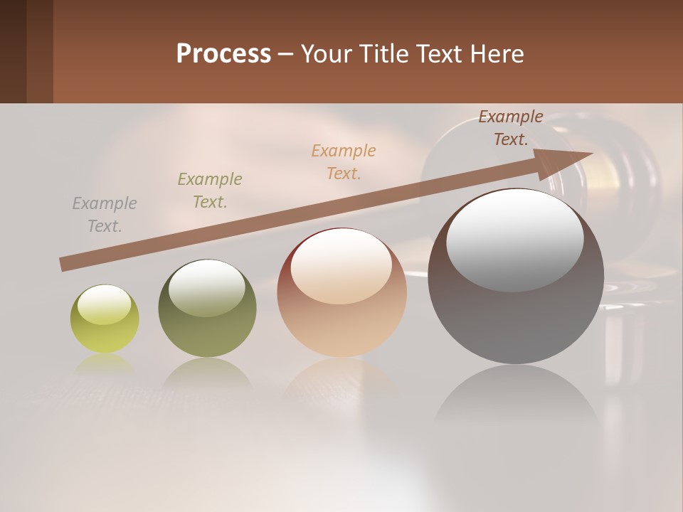 A Wooden Judge's Hammer On Top Of A Wooden Table PowerPoint Template