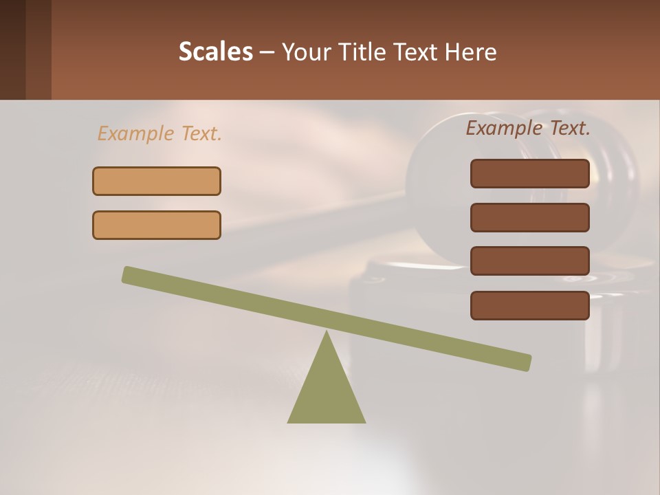 A Wooden Judge's Hammer On Top Of A Wooden Table PowerPoint Template