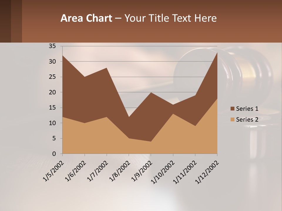 A Wooden Judge's Hammer On Top Of A Wooden Table PowerPoint Template