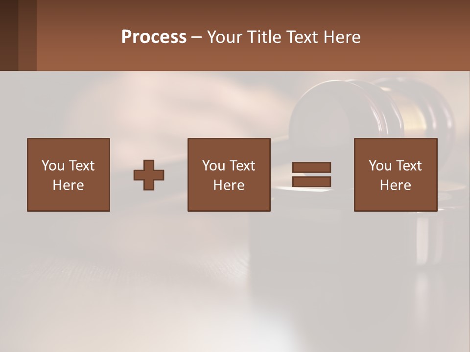 A Wooden Judge's Hammer On Top Of A Wooden Table PowerPoint Template