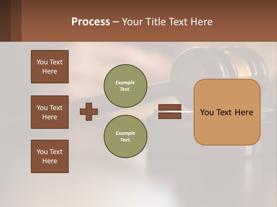 A Wooden Judge's Hammer On Top Of A Wooden Table PowerPoint Template