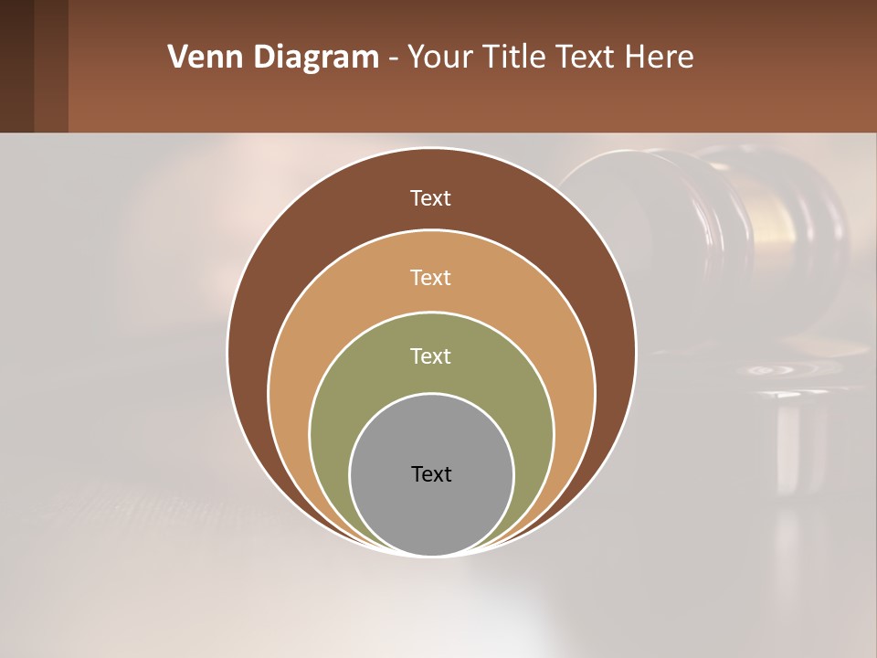 A Wooden Judge's Hammer On Top Of A Wooden Table PowerPoint Template