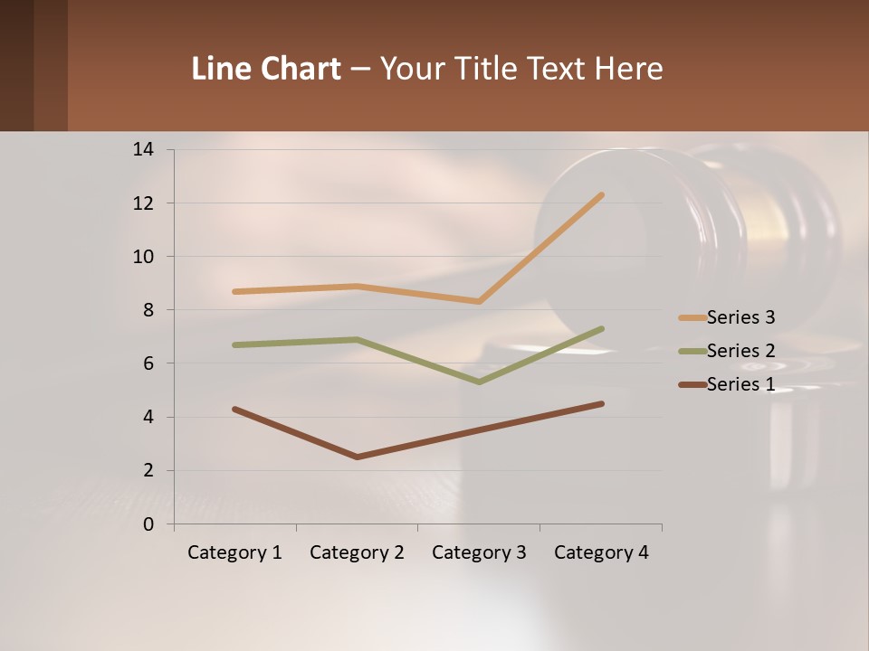A Wooden Judge's Hammer On Top Of A Wooden Table PowerPoint Template