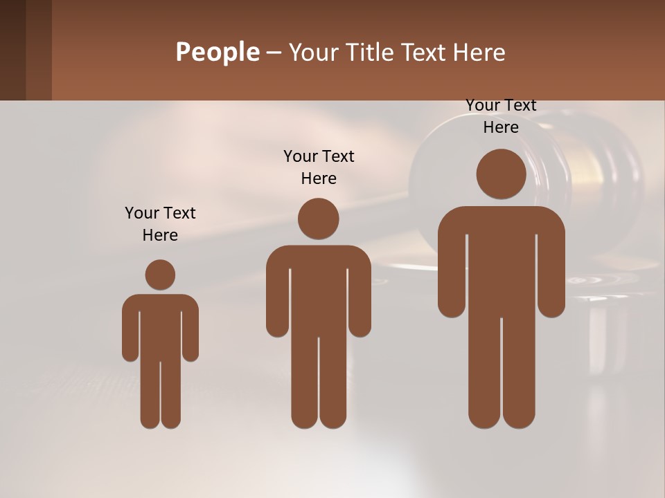 A Wooden Judge's Hammer On Top Of A Wooden Table PowerPoint Template