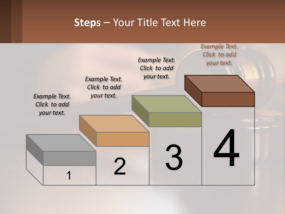 A Wooden Judge's Hammer On Top Of A Wooden Table PowerPoint Template