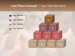 A Group Of Young Children Wearing Swimming Goggles PowerPoint Template