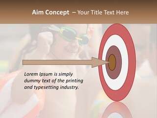 A Group Of Young Children Wearing Swimming Goggles PowerPoint Template