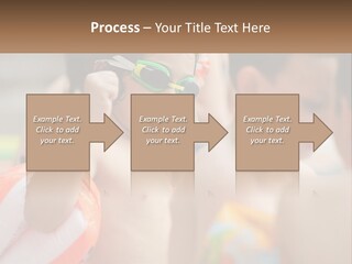 A Group Of Young Children Wearing Swimming Goggles PowerPoint Template