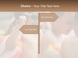 A Group Of Young Children Wearing Swimming Goggles PowerPoint Template