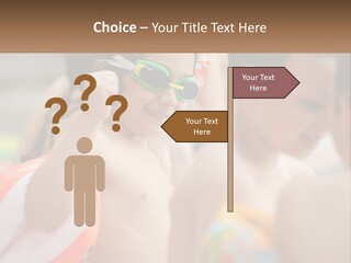 A Group Of Young Children Wearing Swimming Goggles PowerPoint Template