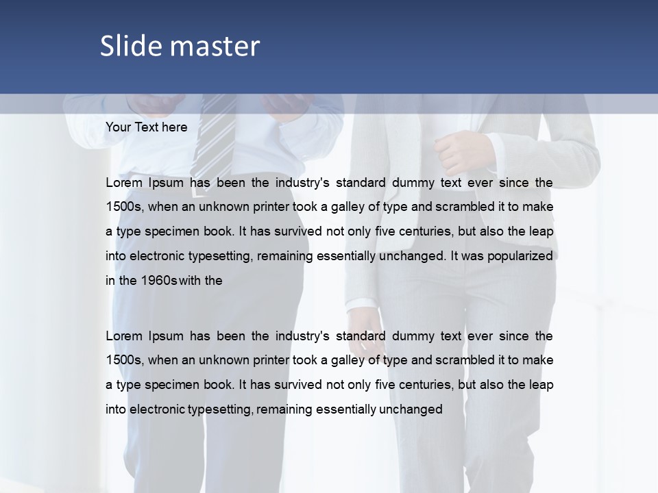 A Man And A Woman Are Walking Together PowerPoint Template