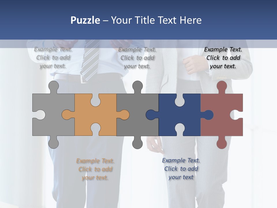 A Man And A Woman Are Walking Together PowerPoint Template