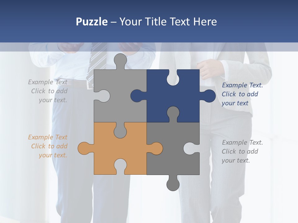 A Man And A Woman Are Walking Together PowerPoint Template