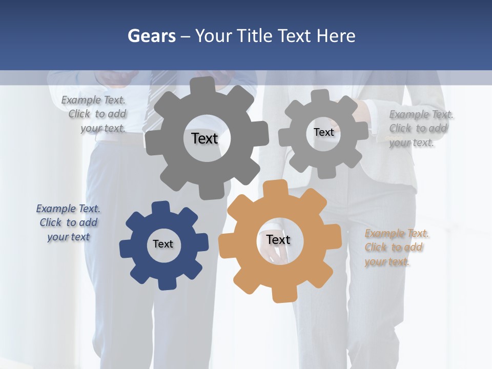 A Man And A Woman Are Walking Together PowerPoint Template