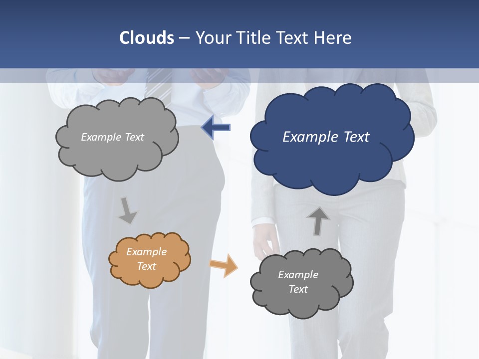 A Man And A Woman Are Walking Together PowerPoint Template