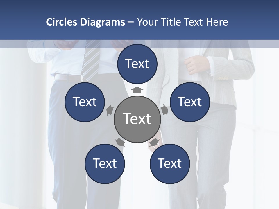 A Man And A Woman Are Walking Together PowerPoint Template