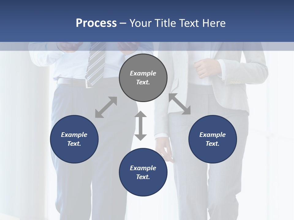 A Man And A Woman Are Walking Together PowerPoint Template