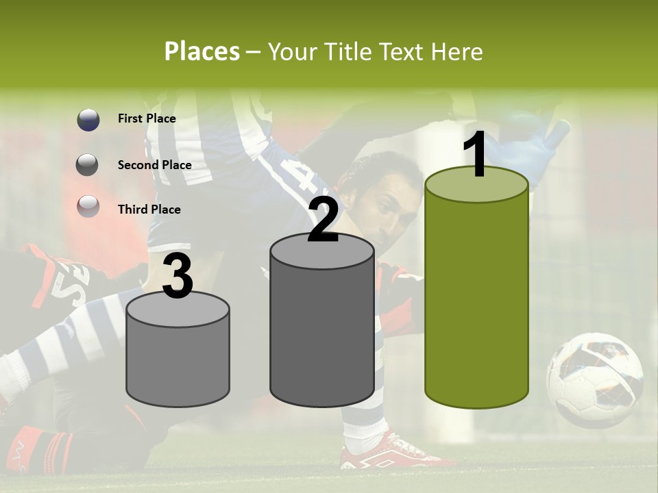 A Soccer Player Is Kicking A Soccer Ball PowerPoint Template